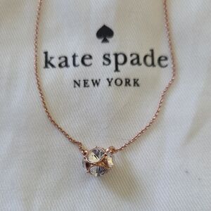 Kate Spade Rose Gold Necklace with Crystal Pendant